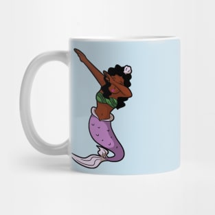 black dabbing mermaid Mug